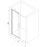 Mexen Omega sprchové dveře posuvné 100 cm, transparentní, zlaté - 825-100-000-50-00