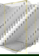 Mexen Exo sprchový kout s otevíráním 130 x 120 cm, transparentní, zlatý - 819-130-120-50-00