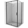 Mexen Exo-R sprchový kout otočný 140 x 110 cm, transparentní, černý - 819-140-110-70-00