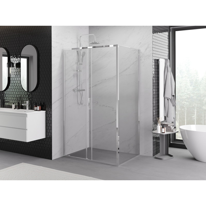 Mexen Exo-S sprchový kout posuvný 190 x 95 cm, transparentní, chrom - 8151-190-095-01-00