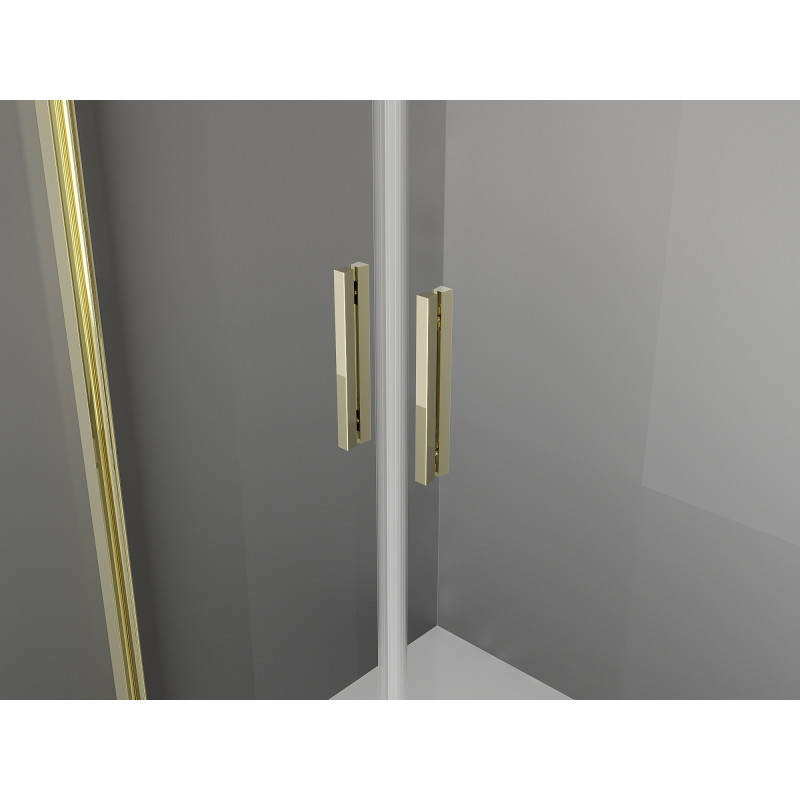 Mexen Exo otočné sprchové dveře 110 x 80 cm, čiré, zlaté - 8182-110-080-50-00