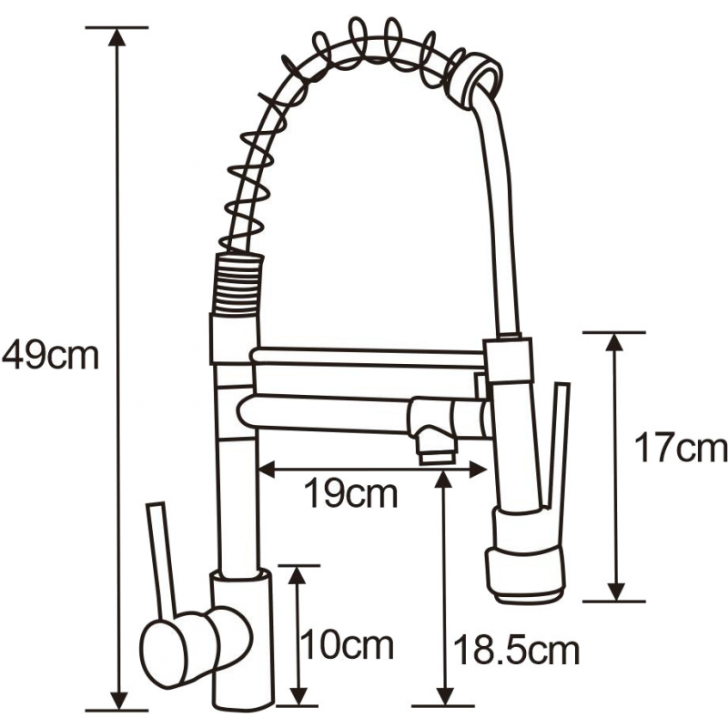 Mexen Corina kuchyňská baterie, chrom - 670601-00