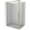 Mexen Exo-S posuvná sprchová kabina 140 x 110 cm, transparentní, zlatá - 8151-140-110-50-00