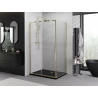 Mexen Exo-S posuvná sprchová kabina 155 x 110 cm, průhledná, zlatá - 8151-155-110-50-00