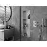Mexen X-Wall-NR nástěnná police bez límce s policí 90 x 30 cm, inox - 1911903010S