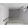 Mexen Exo-S posuvný sprchový kout 140 x 120 cm, transparentní, zlatý - 8151-140-120-50-00