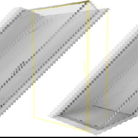 Mexen Exo roztažitelný sprchový kout 190 x 120 cm, transparentní, zlatý - 8151-190-120-50-00