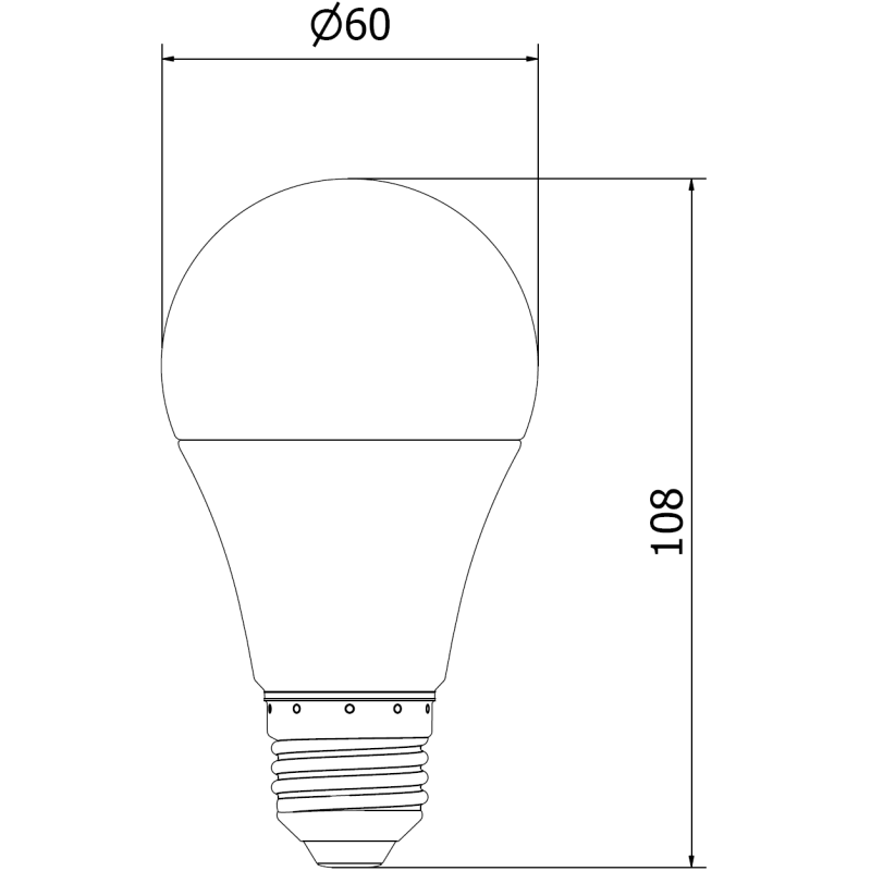 Mexen Nova LED žárovka E27, A60, 6W, Teplá - 3000K, 630 lm - L100-E27-0630-01