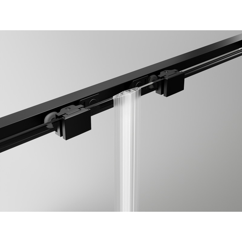 Mexen Exo posuvná sprchová kabina 150 x 120 cm, průhledná, černá - 8151-150-120-70-00