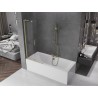 Mexen Velar L dvoukřídlá vanová zástěna 85 x 150 cm, transparentní, zlatý kartáčovaný - 896-085-003-01-55