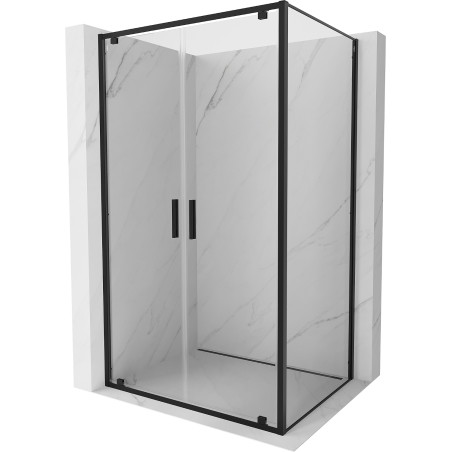 Mexen Exo-BR Duo sprchový kout s otevíracími dveřmi 70 x 110 cm, transparentní, černá - 8182-070-110-70-00