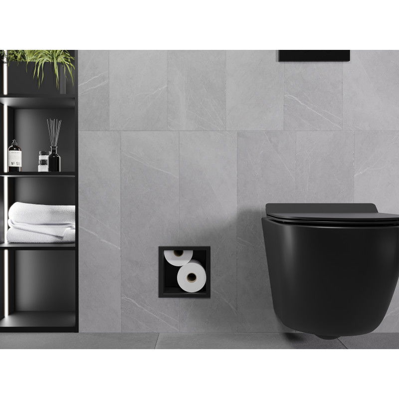 Mexen X-Wall-B zásobník na toaletní papír, černý - 1975