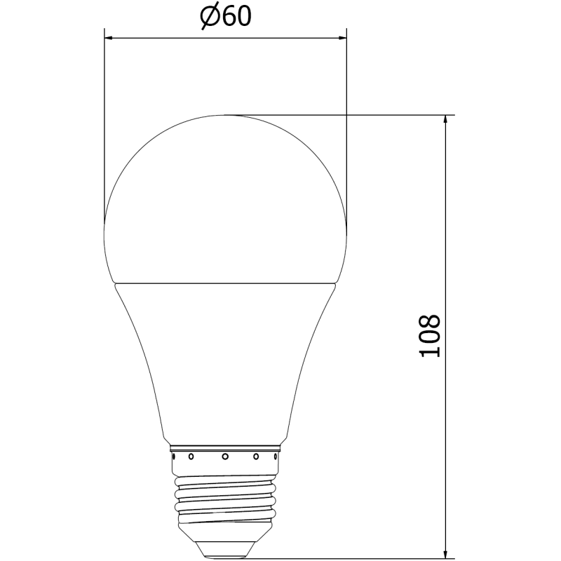 Mexen Nova LED žárovka E27, A60, 7W, Teplá - 3000K, 735 lm - L100-E27-0730-01