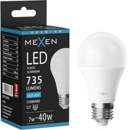 Mexen Nova Žárovka LED E27, A60, 7W, Studená - 6500K, 735 lm - L100-E27-0765-01