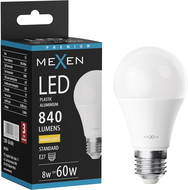 Mexen Nova LED žárovka E27, A60, 8W, Teplá - 3000K, 840 lm - L100-E27-0830-01