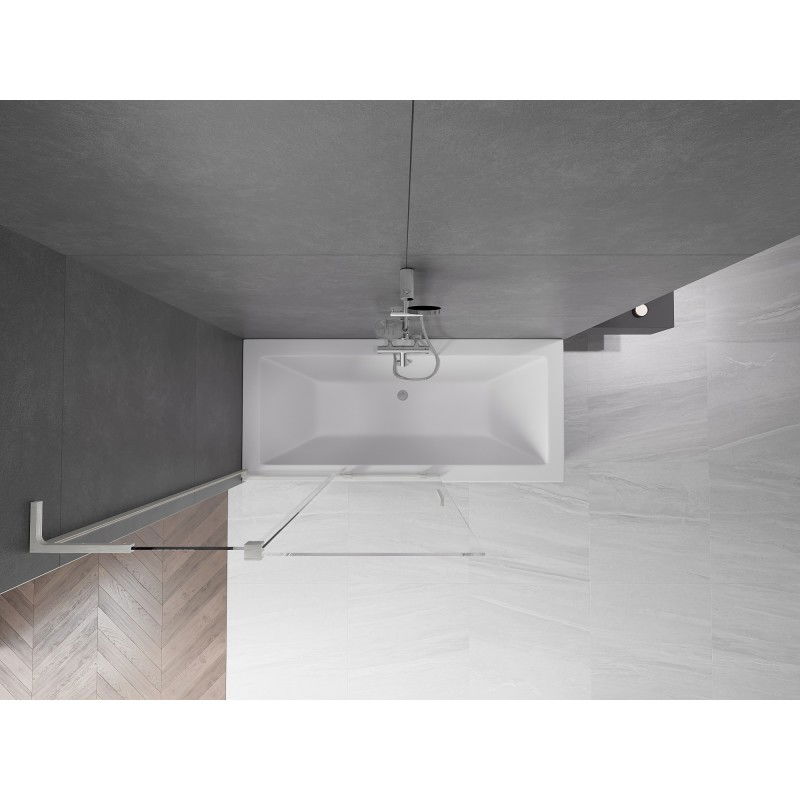 Mexen Velar L 2-křídlové posuvné sprchové dveře 110 x 150 cm, transparentní, kartáčovaný nikl - 896-110-003-01-97