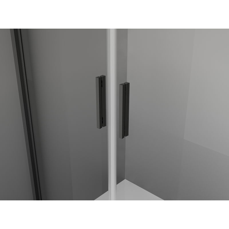 Mexen Exo otevírací sprchový kout 120 x 110 cm, transparentní, černý - 8182-120-110-70-00