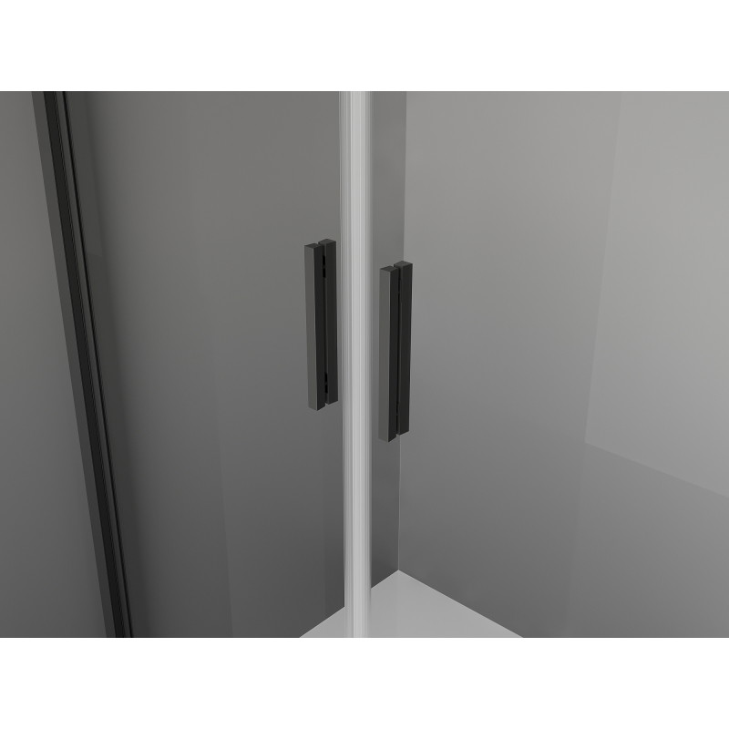 Mexen Exo sprchový kout s otevíráním 120 x 120 cm, transparentní, černý - 8182-120-120-70-00