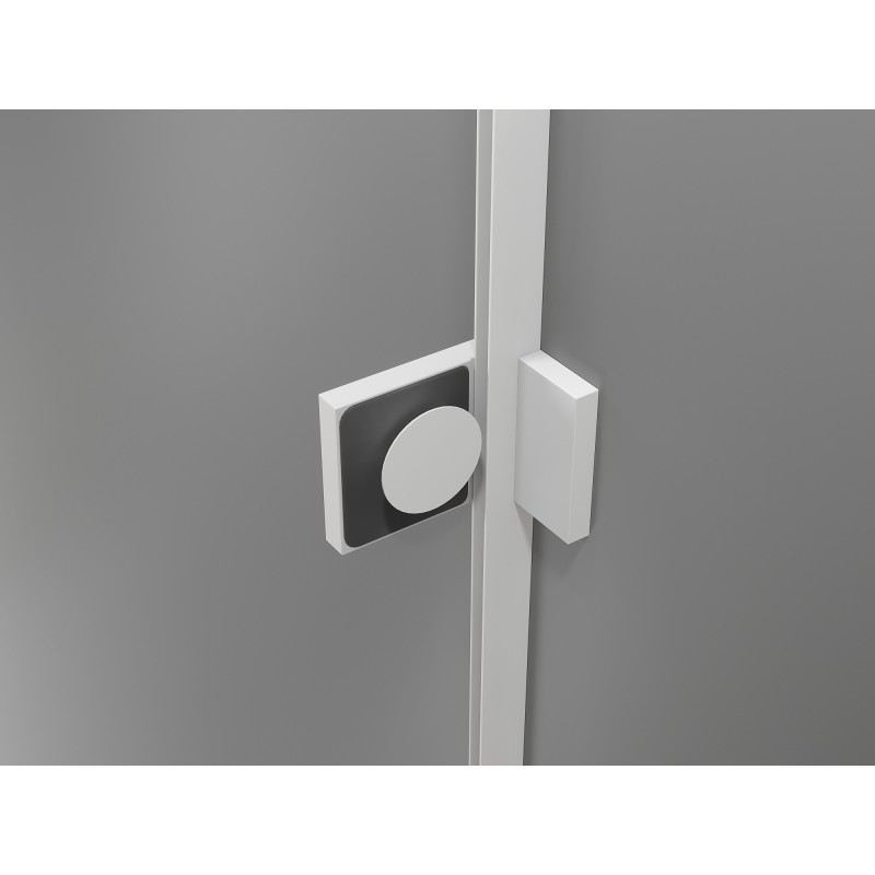 Mexen Lunar Duo sprchové dveře výklopné 190 cm, transparentní, bílé - 834D-190-000-20-00