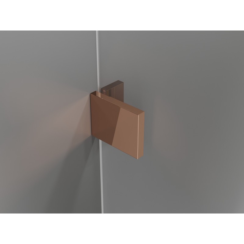 Mexen Lunar Duo sprchové dveře otočné 190 cm, transparentní, růžové zlato - 834D-190-000-60-00