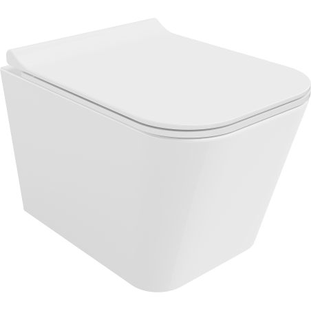 Mexen Teo WC mísa Rimless s pomalu padající deskou slim, duroplast, Bílá - 30850700