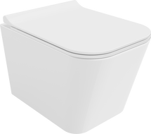 Mexen Teo WC mísa Rimless s pomalu padajícím tenkým sedátkem, duroplast, bílý lesk - 30850700