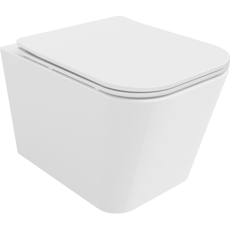 Mexen Teo WC mísa Rimless s pomalu zavíratelným sedátkem slim, duroplast, bílý lesk - 30850600