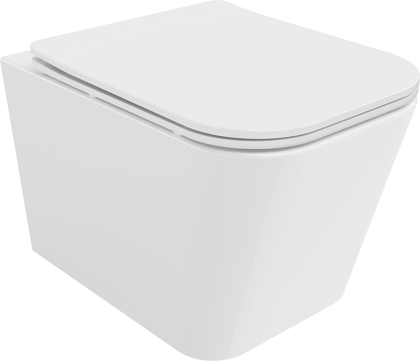 Mexen Teo WC mísa Rimless s pomalu padající deskou slim, duroplast, Bílá - 30850600