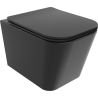 Mexen Teo mísa WC Rimless s deskou pomalu spouštějící slim, duroplast, černá mat - 30850685