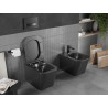 Mexen Teo WC mísa Rimless s pomalu zavírajícím se slim sedátkem, duroplast, černá mat - 30850685