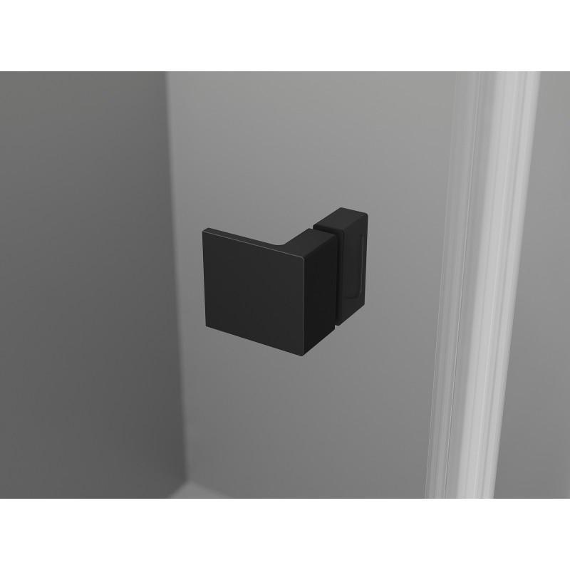 Mexen Lunar Duo sprchové dveře otevírací 140 cm, průhledné, černé - 834D-140-000-70-00