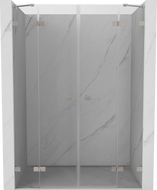 Mexen Lunar Duo sprchové dveře otevírací 140 cm, transparentní, kartáčovaný nikl - 834D-140-000-97-00