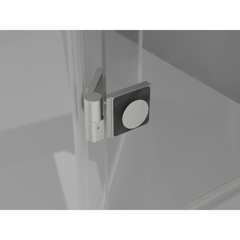 Mexen Lunar Duo sprchové dveře otevírací 140 cm, transparentní, kartáčovaný nikl - 834D-140-000-97-00