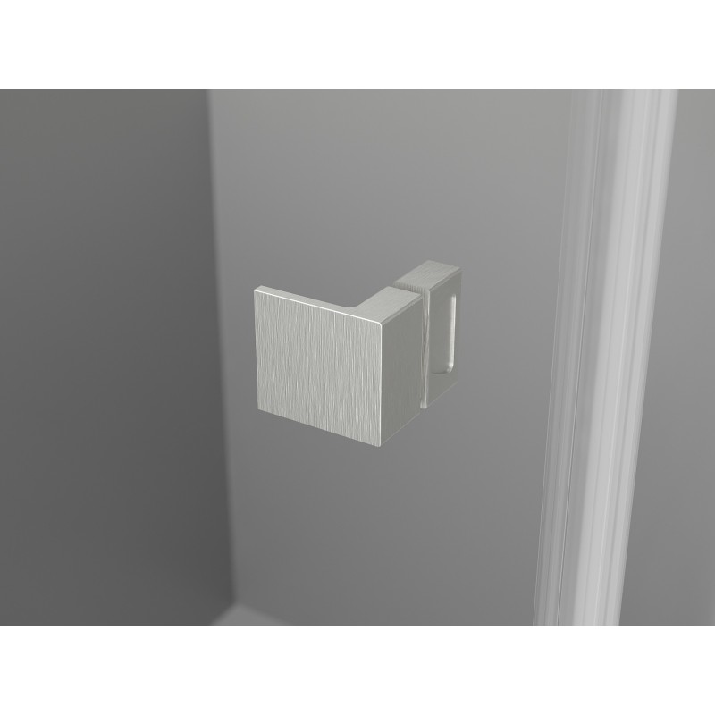 Mexen Lunar Duo sprchové dveře otočné 190 cm, transparentní, kartáčovaný nikl - 834D-190-000-97-00