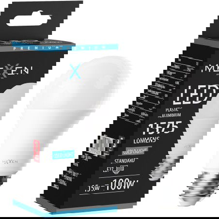 Mexen Nova LED žárovka E27, A60, 15W, Studená - 6500K, 1575 lm - L100-E27-1565-01