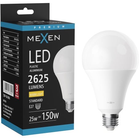 Mexen Nova LED žárovka E27, A95, 25W, Teplá - 3000K, 2625 lm - L100-E27-2530-01