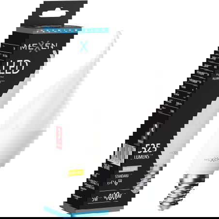 Mexen Nova LED žárovka plamen E14, C37, 5W, Teplá - 3000K, 525 lm - L106-E14-0530-01