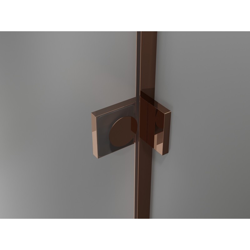 Mexen Lunar L Duo sprchové dveře otočné 170 cm, transparentní, růžové zlato - 834DL-170-000-60-00