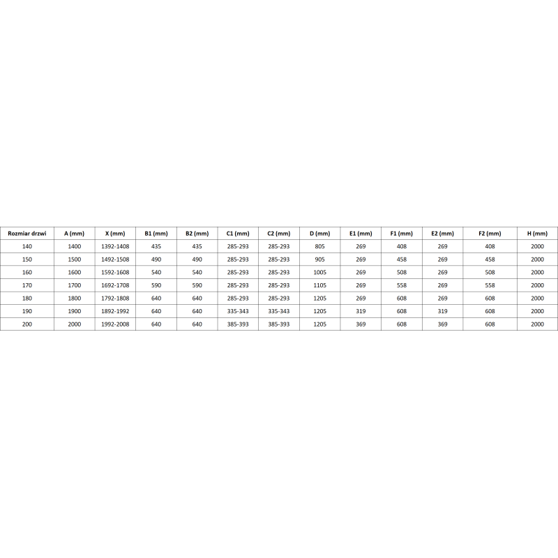 Mexen Lunar L Duo sprchové dveře s otvíráním 200 cm, transparentní, kartáčovaná měď - 834DL-200-000-65-00