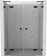 Mexen Lunar L Duo sprchové dveře otočné 140 cm, transparentní, černé - 834DL-140-000-70-00