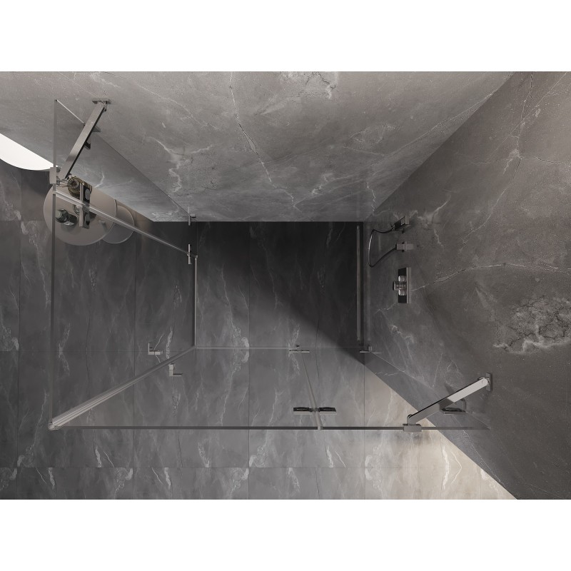 Mexen Lunar Duo sprchový kout s otočnými dveřmi pravý 115 x 85 cm, čirý, chrom - 834-115P-085L-01-00