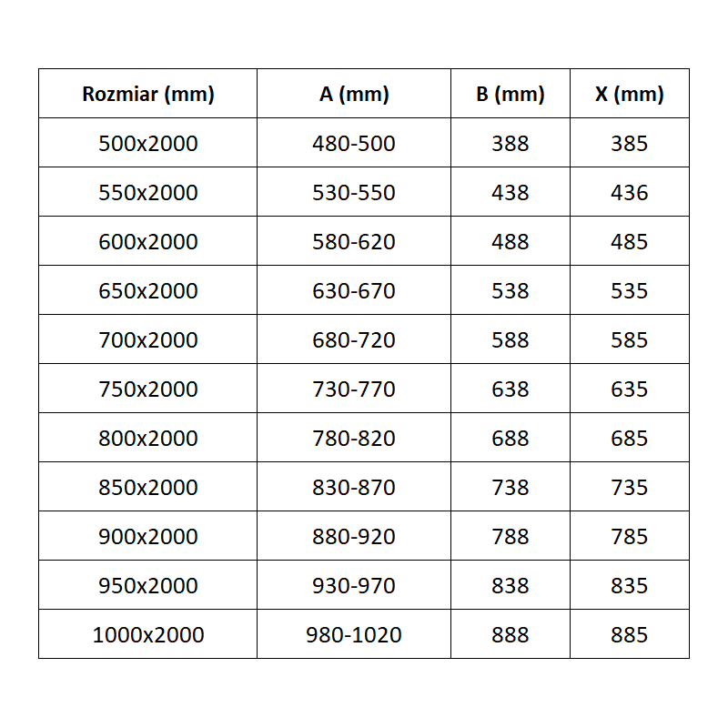 Mexen Exo otevírací sprchové dveře 50 cm, transparentní, zlaté - 817-050-000-50-00