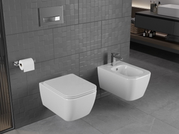 Mexen Stella wc mísa bezokrajová s pomalu padajícím sedátkem slim, duroplast, bílá lesk - 30680900