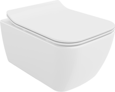 Mexen Stella WC mísa Rimless s pomalu zavírajícím se tenkým sedátkem, duroplast, bílý lesk - 30680800