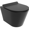 Mexen Rico mísa WC Rimless s pomalu padající slim deskou, duroplast, černá mat - 30720185