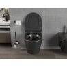 Mexen Rico WC mísa Rimless s pomalu sklápěcím tenkým sedátkem, duroplast, černá mat - 30720185