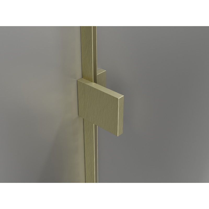 Mexen Lunar Duo sprchový kout s pravými otočnými dveřmi 95 x 85 cm, transparentní, zlatý kartáčovaný