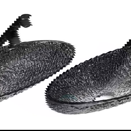 Mexen Goa skleněné umyvadlo na desku 50 x 36 cm, černé - 24085070