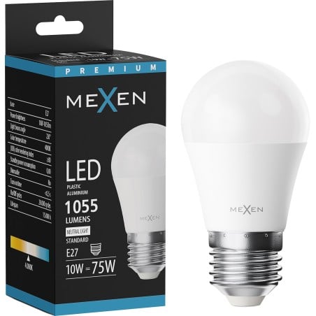 Mexen Nova LED žárovka E27, G45, 10W, Neutrální - 4000K, 1055 lm - L101-E27-1040-01