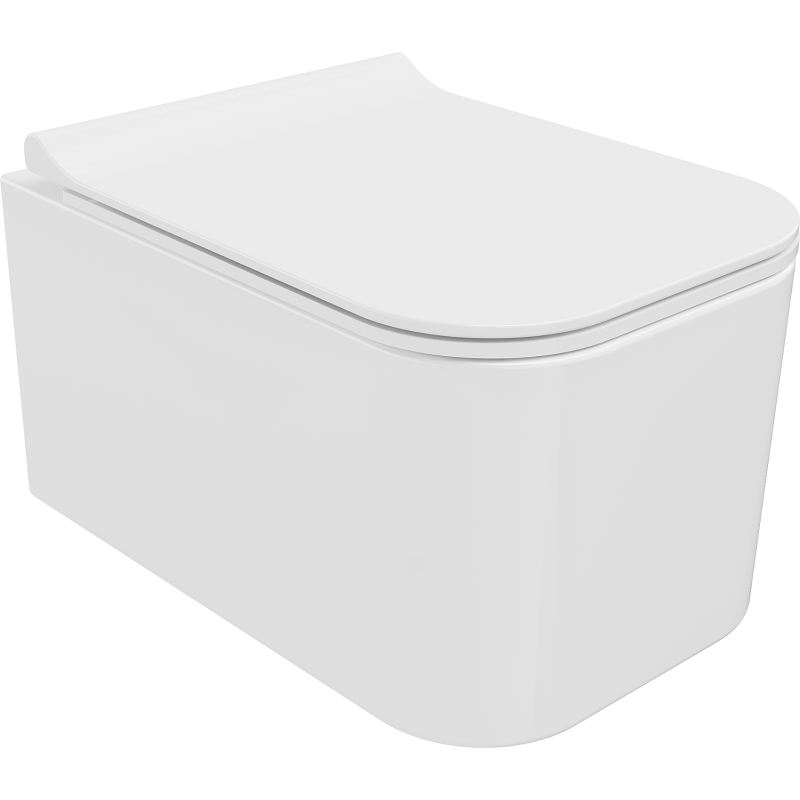 Mexen Elis WC mísa Rimless s pomalu klesající deskou slim, duroplast, bílý lesk - 30910700